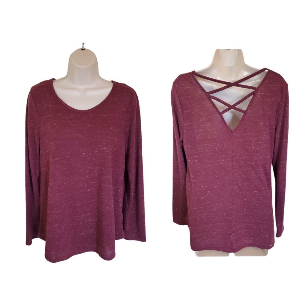 Criss Cross Back Long Sleeve Shirt